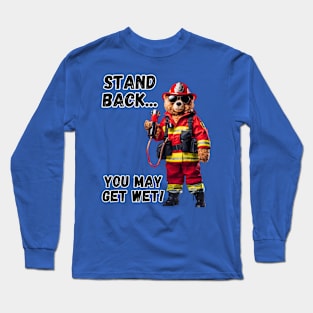 Teddy Bear Firefighter Long Sleeve T-Shirt